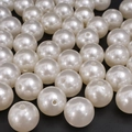 Round white ABS imitation pearls with pre-drilled holes for DIY jewelry and crafts - Round Bead (Style 33)