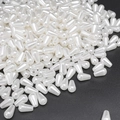 Lustrous white teardrop ABS pearls with pre-drilled holes for DIY jewelry crafting - Teardrop (Style 40)