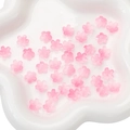 Pink gradient cherry blossom glass beads for DIY jewelry making and handmade crafts - Gradient Pink (10 Pieces/Pack)