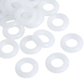 White translucent silicone O-ring gasket set with high flexibility for industrial sealing - 20mm (5 Pieces/Pack) / White