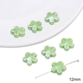 12mm light green flower shaped ceramic bead for DIY necklace and jewelry making - Flower (12mm)
