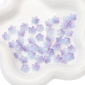 Gradient purple and blue 11mm glass cherry blossom beads for DIY jewelry making - Gradient Haze Blue (10 Pieces/Pack)