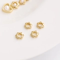 14k gold plated hollow hexagram star spacer beads for DIY jewelry making - 9mm Hexagram Bead Frame Spacer / 1 Piece