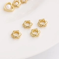14k gold plated hollow star spacer beads for DIY jewelry making and bracelet charms - 11mm Hexagram Bead Frame Spacer / 1 Piece