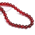 Deep red translucent glass round beads for DIY jewelry making and handmade bracelets - Garnet Red