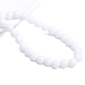 Minimalist creamy white round beads strand for DIY jewelry making accessories - Porcelain White