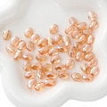 Flat oval faceted champagne crystal beads for DIY jewelry and bracelet making - Transparent Orange 8x11mm 10 Pcs/Pack Approx 8g