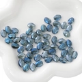 Faceted oval crystal loose beads in grey-blue with metallic finish for DIY jewelry making - Transparent Blue 8x11mm 10 Pcs/Pack Approx 8g