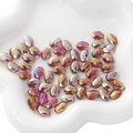 Faceted oval crystal beads with purple amber gradient for DIY jewelry making - Transparent Purple 8x11mm 10 Pcs/Pack Approx 8g