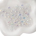 8x8mm quadratische Glasperlen mit Regenbogen-AB-Beschichtung für DIY-Schmuckherstellung - 6x6mm (10 Stück/Packung) / Importiert Bunt