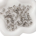 Smoky grey 8x8mm faceted square glass beads for DIY jewelry making and bracelets - 8x8mm (Pack of 10) / Gray
