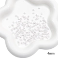 High-shine 4mm silver irregular ABS faux pearl spacer beads for DIY jewelry making - Small Flat Disc (4mm)