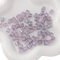 Amethyst purple 8mm cubic glass beads with straight holes for DIY jewelry making - 8x8mm (Pack of 10) / Purple