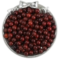 Polished dark reddish-brown round sandalwood beads for DIY jewelry making and bracelets - 8mm / Blood Sandalwood Style / 50 Pieces