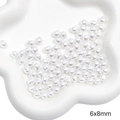 Baroque style 6x8mm white ABS irregular pearl beads for DIY jewelry making and crafts - Stone Bead (6x8mm)