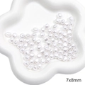 DIY 7x8mm irregular white ABS rice-shaped pearls for jewelry and necklace making - Corn Bead (7x8mm)