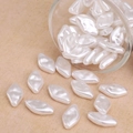 Irregular rhombus-shaped cream white ABS pearl beads with glossy finish for DIY jewelry - Rhombus Style (#40)