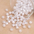 Irregular white baroque imitation pearls with pre-drilled holes for DIY jewelry making - Small Faceted Ball Style (#33)