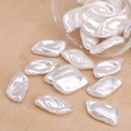 Irregular baroque white ABS imitation pearl beads for DIY jewelry making and crafts - Leaf Style (#06)