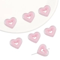 Perles en acrylique transparent rose clair pour bijoux DIY et bracelets - 5 Pièces/Paquet (23x20mm) / Rose