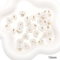 Ciondolo a forma di mughetto bianco in resina da 13mm per creazioni di gioielli fai-da-te - Stile 01 (GBG01) / 5 Pezzi / Bianco