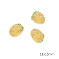 DIY Glasperlen in gelber Ananasform für handgefertigten Schmuck, Größe 11x15 mm - Transparent Gelbe Ananas / 11x15mm (1 Stück/Packung)