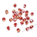 Red 10mm gold foil glass beads for DIY jewelry making and handmade accessories - 10mm (1 Piece) / Red
