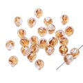 10mm vintage glass beads with gold foil flakes for DIY jewelry making and earrings - 10mm (1 Piece) / Champagne