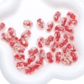 Perles en verre rouge 10x14mm avec feuille d'or pour la création de bijoux et bracelets - 10x14mm (1 pièce/paquet) / Rouge