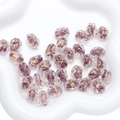 Perles en verre vintage violettes avec feuilles d'or pour la création de bijoux DIY - 10x14mm (1 pièce/paquet) / Violet Raisin