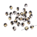10mm vintage glass beads with gold foil foil accents for DIY jewelry craft making - 10mm (1 Piece) / Black