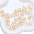Oval clear glass beads with gold foil spiral pattern for handmade jewelry making - 10x14mm (1 Piece/Pack) / White