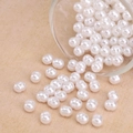 Polished white baroque irregular pearl beads for DIY jewelry and necklace crafting - Horizontal Hole Rice Bead Style (#52)
