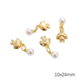 Golden rabbit pearl pendant set 10x24mm for DIY jewelry making and handmade crafts - Gold Ingot Rabbit (Aperture 2.5mm) / 1 Piece Per Pack