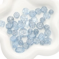 Light blue vintage baroque acrylic beads for DIY jewelry making in various floral shapes - Transparent Outlined Mixed Style / 20g/Pack (Approx. 15-30 Pcs) / Sky Blue