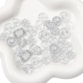 Transparent acrylic baroque beads in mixed shapes for DIY jewelry making and crafts - Transparent Outlined Mixed Style / 20g/Pack (Approx. 15-30 Pcs) / Clear