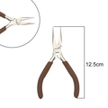 Brown handle needle nose pliers for jewelry making DIY craft tools 12.5cm size - Smooth Needle Nose Pliers / Coffee