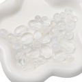 Mixed shape acrylic baroque beads in translucent white for DIY jewelry making and crafts - Fine Glitter Mixed Style / 20g/Pack (Approx. 15-30 Pcs) / Off White