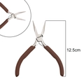 Brown 12.5cm needle nose pliers with non-slip handle for DIY jewelry making - Needle Nose Pliers (With Teeth) / Coffee