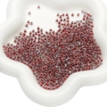 Perline in vetro marmorizzato rosso e bianco da 4mm per gioielli fai da te in vassoio ceramica - 4mm / 10g/Confezione (circa 160 pezzi) / Rosso Chiaro