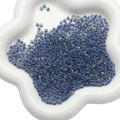 Perline di vetro blu scuro e traslucide stile inchiostro in un piatto di ceramica - 4mm / 10g/Confezione (circa 160 pezzi) / Blu Marino