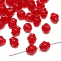 DIY jewelry kit featuring red translucent lantern glass beads for bracelet making - Approx 8mm Diameter (20 Pieces/Pack) / Red