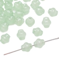 Star shaped light green translucent glass beads for DIY jewelry making and bracelets - Approx 8mm Diameter (20 Pieces/Pack) / Aventurine Green