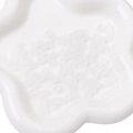 5mm matte weiße gefrostete quadratische Glasperlen in Blumenschale für Schmuckherstellung - 11g/Packung (ca. 50 Stk., 5x5mm) / Weiß