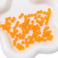 5mm matte orangefarbene Glaswürfelperlen für DIY Armbänder und Halsketten Schmuck - 11g/Packung (ca. 50 Stk., 5x5mm) / Gold