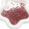 4mm ink-style glass seed beads in red and pink stripe finish for DIY jewelry - 4mm / 10g/Pack (Approx. 160 pcs) / Red