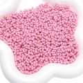 Gepolijste roze 4x6mm acryl pindakralen met dubbele gaten voor DIY sieraden maken - 500g/Pak ca. 10000 Stuks / Dieproze