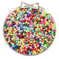 Gekleurde 4mm acryl kralen voor DIY sieraden maken in een zilveren dienblad met strik - 4mm (Ongeveer 15000 Stuks) / Willekeurig Gemengde Kleuren