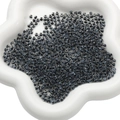 Deep grey translucent 4mm glass seed beads for DIY jewelry making in a white ceramic bowl - 4mm / 10g/Pack (Approx. 160 pcs) / Black