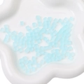 Frosted light blue 5mm square glass beads for DIY bracelet and jewelry making - 11g/Pack (Approx. 50 Pcs, 5x5mm) / Pale Blue